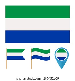 Sierra Leone,icons for design with reference to a particular country. flag from the same series