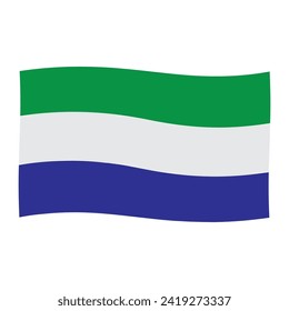 Sierra Leone Flagge Symbol Vektorgrafik Design