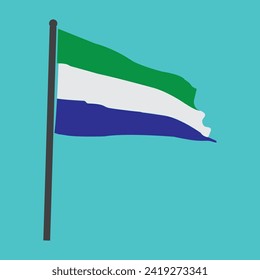 Sierra leonne flag icon vector illustration design