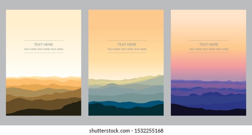 Sierra Mountain Range Cover Template