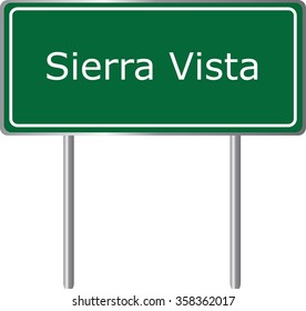 Sierra Vista, Arizona , road sign green vector illustration, road table, USA city