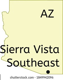 Sierra Vista Southeast census-designated place location on Arizona map