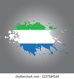 Sierra_Leone Vector paint stain