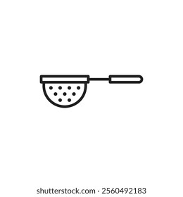 Sieve icon Black and white logo