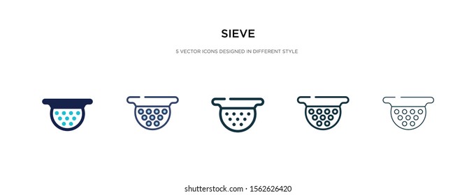 sieve icon in different style vector illustration. two colored and black sieve vector icons designed in filled, outline, line and stroke style can be used for web, mobile, ui