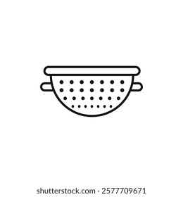 Sieve icon Flat simple outline