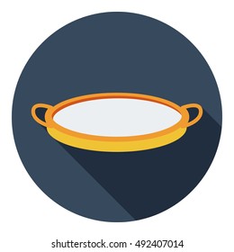 Sieve icon in flat style isolated on white background. Kitchen symbol stock vector illustration.