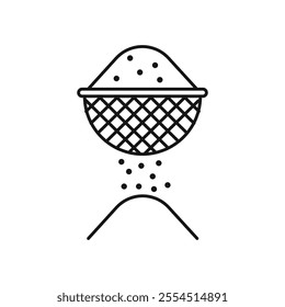 Sieve icon Isolated flat vector in outline