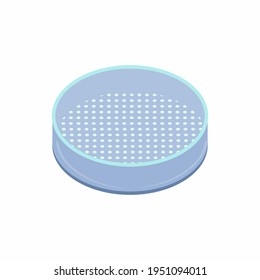 Sieve icon isolated on white background. Kitchen utensil modern flat cartoon vector concept illustration. Design element subject on the theme of cooking, baking.