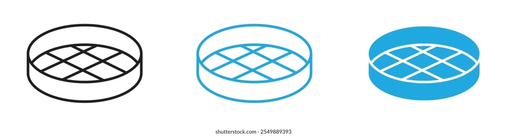 Sieb-Symbol Umriss-Vektorliniensatz