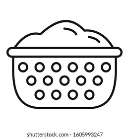 Sieve icon. Outline sieve vector icon for web design isolated on white background