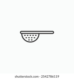 Sieve icon in thin outlined.