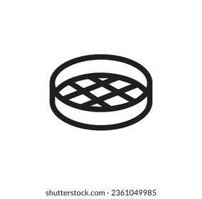 Sieve icon vector. Linear style sign for mobile concept and web design. Sieve symbol illustration. Pixel vector graphics - Vector.