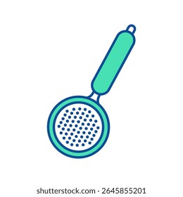 Peneira. Ícone de utensílio. Linha vetor utensílio de cozinha e ferramenta. Ilustração de talheres