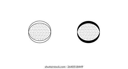 sieve set icon with white background vector stock illustration