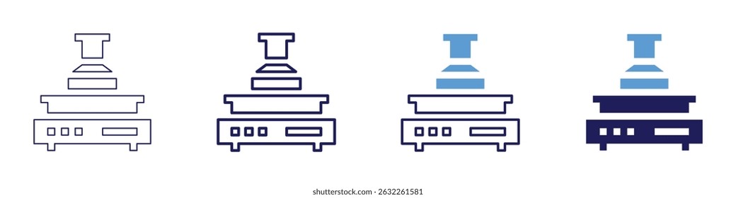Sieve shaker icon in 4 different styles. Thin Line, Line, Bold Line, Duotone. Duotone style. Editable stroke.