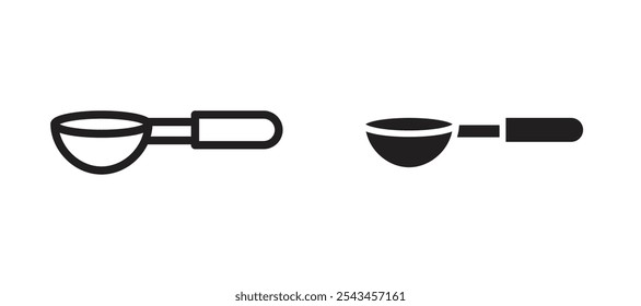 Sieve vector icon set in black.