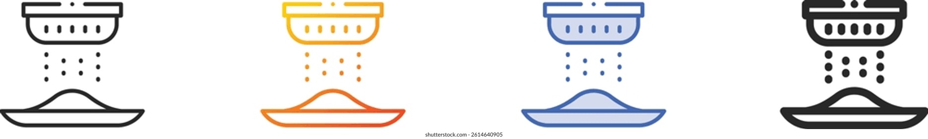 sifted icon.Thin Linear, Gradient, Blue Stroke and bold Style Design Isolated On White Background