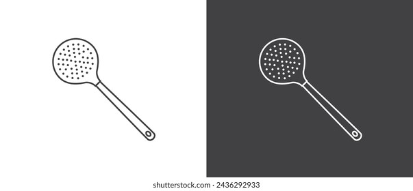 Sifter cooking tools icon, Kitchenware vector icon in line style. vector illustration in back and white background.