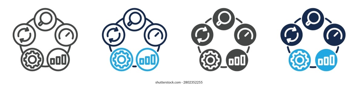 sig sigma icon set multiple concept