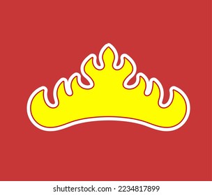 Siger Lampung sticker, a typical icon of the Lampung region. regions in Indonesia
