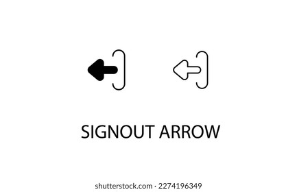 sigh out arrow double icon design stock illustration