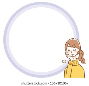 Sigh woman and text space