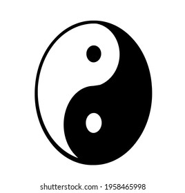 Sigh of Yin and yang on the white background. Vector