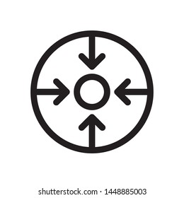 Sight with arrows icon. Element of navigation for mobile concept and web apps icon.