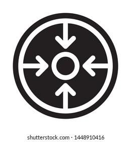 Sight with arrows icon. Element of navigation for mobile concept and web apps icon.