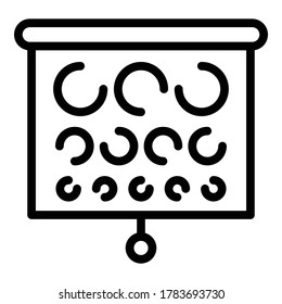 Sight control icon. Outline sight control vector icon for web design isolated on white background