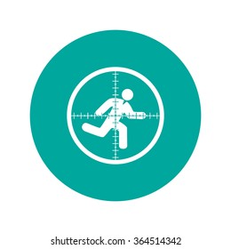 Sight device icon. Flat design style modern vector illustration. 