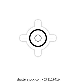 Sight device icon on a white background with shadow