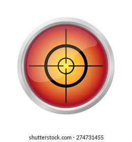Sight device sign icon on red button