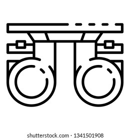 Sight diagnostic icon. Outline sight diagnostic vector icon for web design isolated on white background