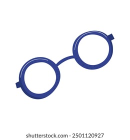 Sight eyeglasses with blue frames. Doodle illustration isolated for print