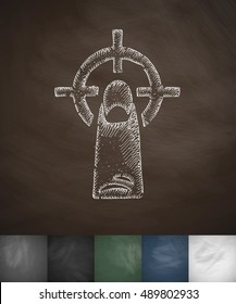 sight finger icon. Hand drawn vector illustration