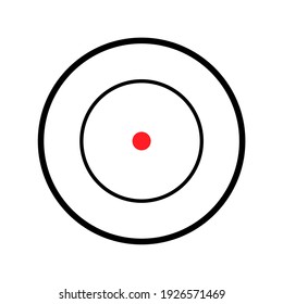 Leuchtpistole, Vektorsymbol. Moderne Zielbild des Crosshair-Symbols für Webdesign. Punktkreuz.