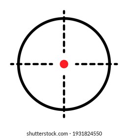 Sight Gun Vector Icon. Modern Target Illustration Of Crosshair Symbol For Web Design. Cross Mark Dot