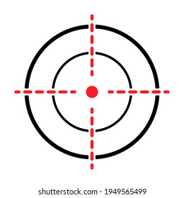 Leuchtpistole, Vektorsymbol. Moderne Zielbild des Crosshair-Symbols für Webdesign. Punktkreuz.