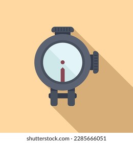 Sight icon flat vector. Rifle scope. Target scope