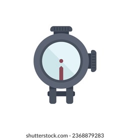 Sight icon flat vector. Rifle scope. Target scope isolated