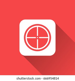 sight icon with long shadow