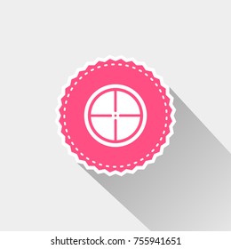 sight icon with long shadow