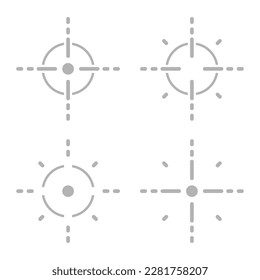 sight icon on a white background, vector illustration