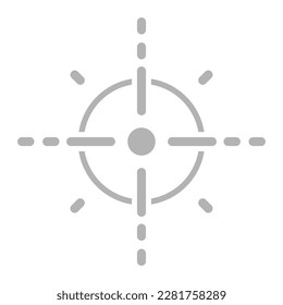 sight icon on a white background, vector illustration