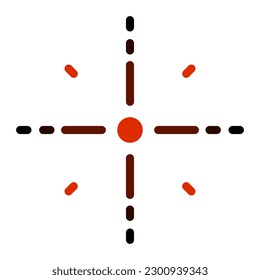 sight icon on a white background, vector illustration