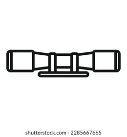 Sight icon outline vector. Rifle gun. Military weapon
