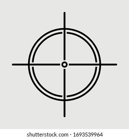 símbolo de signo vectorial de icono de visión para el diseño