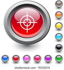 Sight  metallic vibrant round icon.